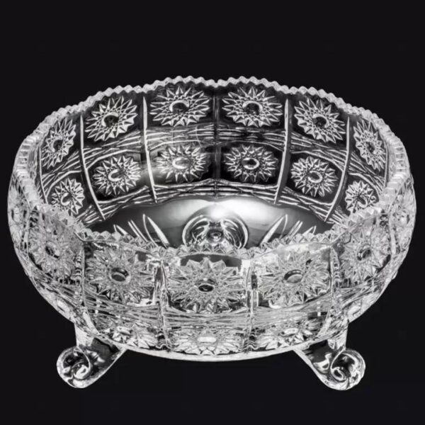 Loja Casa Canto - Prato para Bolo - Prato para Bolo Centro de Mesa comPé Cristal Starry 7pç Wolff Bohemia