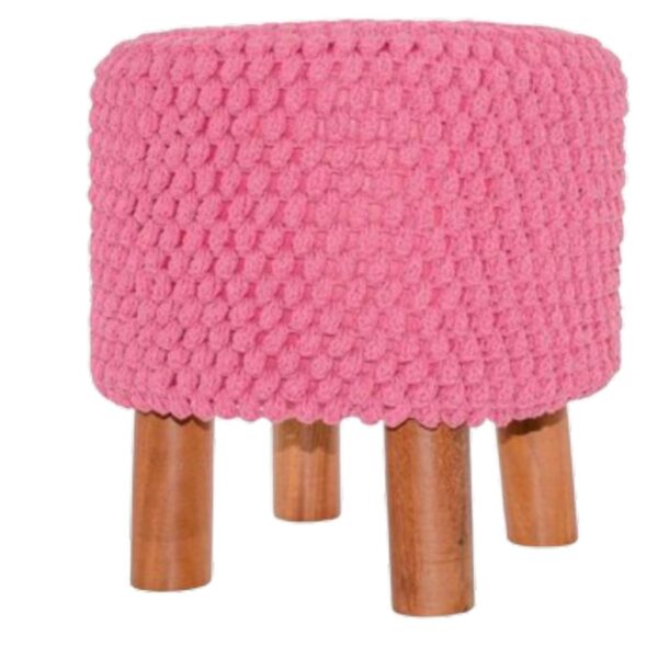 Loja Casa Canto - Puffs - Puff Croche Rosa 38x38cm Lé Crochet