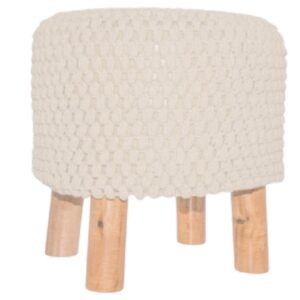 Loja Casa Canto - Puffs - Puff Croche Bege 38x38cm Lé Crochet