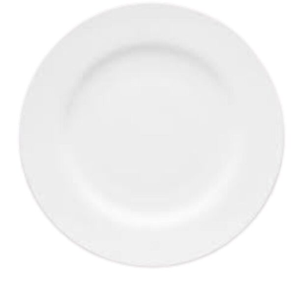 Loja Casa Canto - Pratos Avulsos - Jogo Pratos Rasos Sobremesa com aba Porcelana Branca 12un Oxford