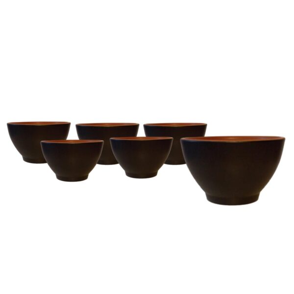 Loja Casa Canto - Sopeira e Bowls - Jogo Bowls Consome Preto 650ml 6un Cerâmica Nova Imagem