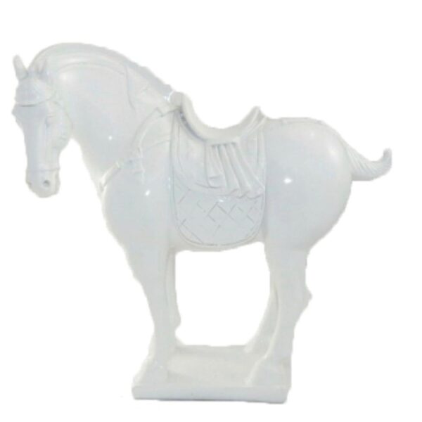 Loja Casa Canto - Enfeite Cavalo de Resina - Peça Decorativa Cavalo Branco 30x30cm Bom Years
