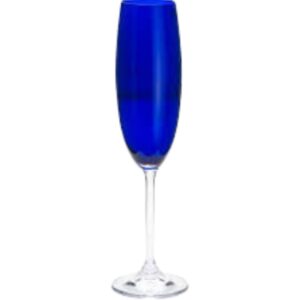 Jogo de Taças para Champanhe Gastro Cristal Ecologico 220ml Azul Cobalto Bohemia
