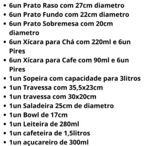 Baixela Serviço Jantar Trésor 50pç Porcelana New Bone Filete Dourado - Image 9