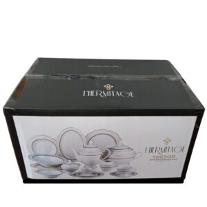 Baixela Serviço Jantar Trésor 50pç Porcelana New Bone Filete Dourado - Image 10
