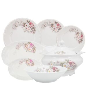 Baixela Serviço Jantar Eterna 40pç para 12 pessoas Porcelana Schmidt - Image 2