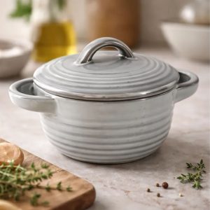 Caçarolinha Jade Cinza Claro D.12x8,5cm 230ml L'Hermitage