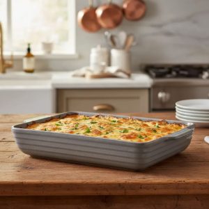 Assadeira Travessa Jade Cinza Claro 36,5x26,5x7cm 4,2ts L'Hermitage