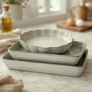 Assadeiras Travessas Jade 3un Cinza Claro L'Hermitage