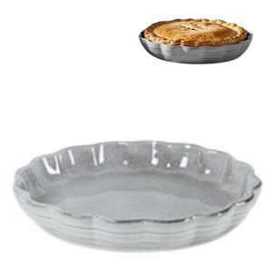 Assadeira Travessa Jade Redonda Cinza Claro  D. 28,5X4,5cm 1,5lts l'Hermitage