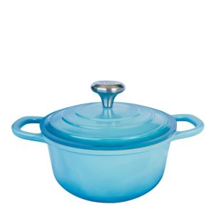 Panela Caçarola Cerâmica Azul Claro 24cm 4,5litros 4mm Chef Florença