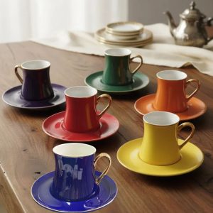 Jogo Xícara para Chá 200ml Galet Porcelana New Bone 6un L'Hermitage