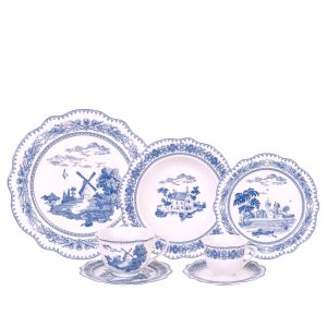 Aparelho de Jantar e Chá 42pç Porcelana Delfit  da L'Hermitage