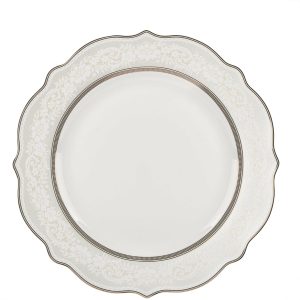 Prato Sobremesa Trésor  21,5cm 6un Porcelana  Fio Ouro New Bone L'Hermitage