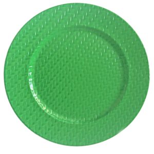 Sousplat Trançado Verde Polipropileno 33cm 8un Casa Design