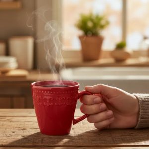 Caneca 6un Relieve Vermelha 300ml Yoi