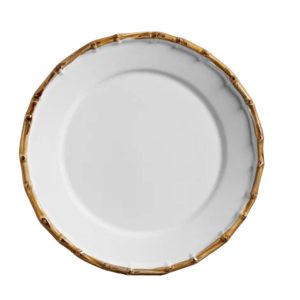 Jogo Prato Raso Linha Bambu 6un 1a Linha Cerâmica Scalla