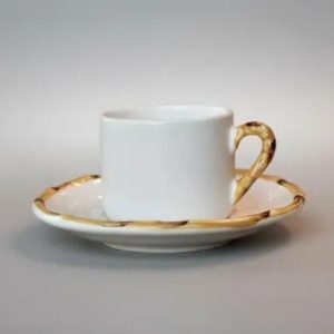 Jogo Xícaras para Café 90ml Bambu 6un 1a linha Cerâmica Scalla