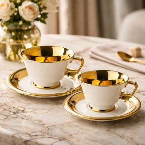 Xicara para Chá e Café Aurine 8un Porcelana New Bone l'Hermitage