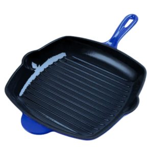 Frigideira Gourmet Ferro 27cm Azul Revestimento Cerâmico