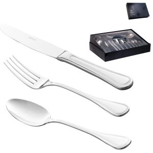 Faqueiro  Avalon de Aço Inox com Caixa Litografada 101 pcs Wolff