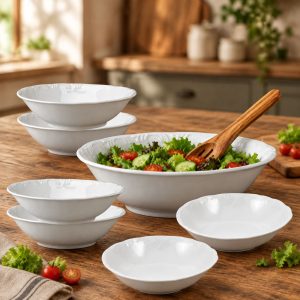 Saladeira com Bowls para Sobremesa Pomerode 7pç Porcelana Schmidt
