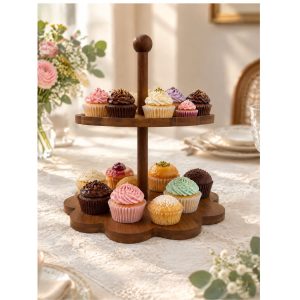 Prato Doces 2 Andares Bambu Darker Marron 25/21x27cm Wolff