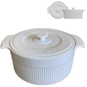 Loja Casa Canto - Sopeira e Bowls - Cocotte em Porcelana Branca 22x10cm com 2.5litros Germer