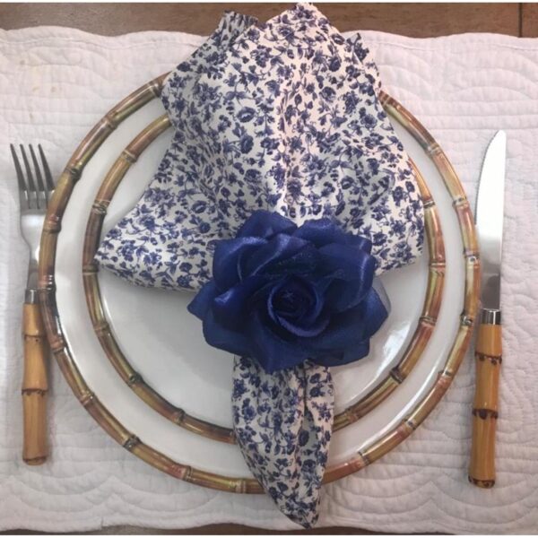 Loja Casa Canto - Guardanapos - Guardanapo algodão Composé em azul 47x47cm 8un Roupa Mesa
